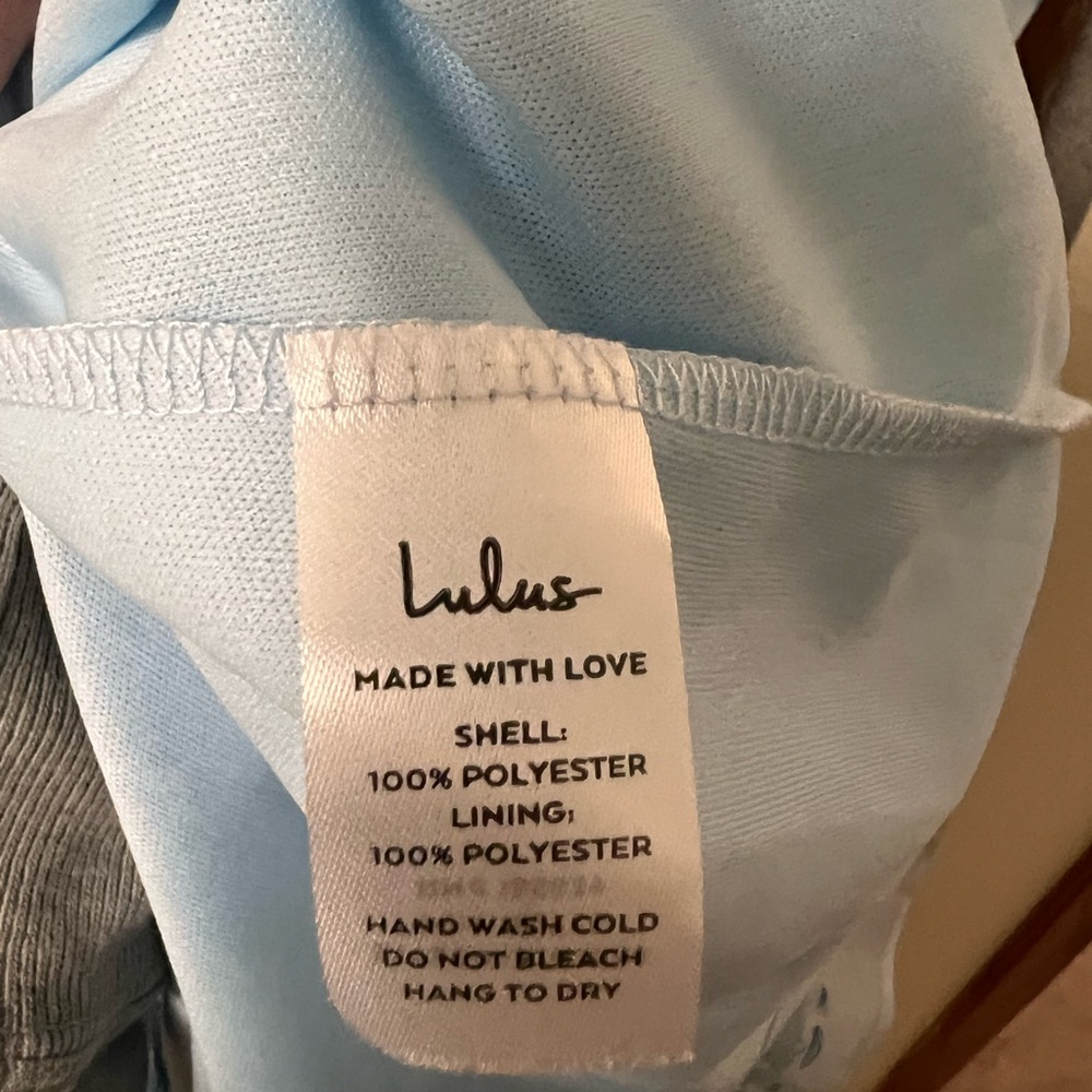 NWT Light Blue Lulus Loveliest Darling Dress XL Floral Ruffled Tie-Back Midi - Picture 12 of 16